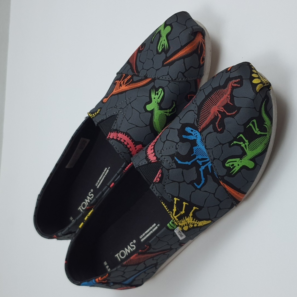TOMS Dinosaur Skeleton Shoes